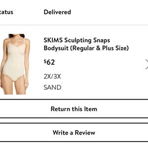 Skims bottom snap bodysuit brief shapewear
